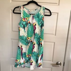 Tropical parrot dress / coverup